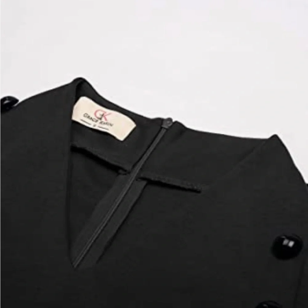 Slim fit business dress short sleeved pencil skirt - Picture 3 of 6